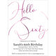 Hello Sixty Foil Birthday Invitations Image 6 of 9